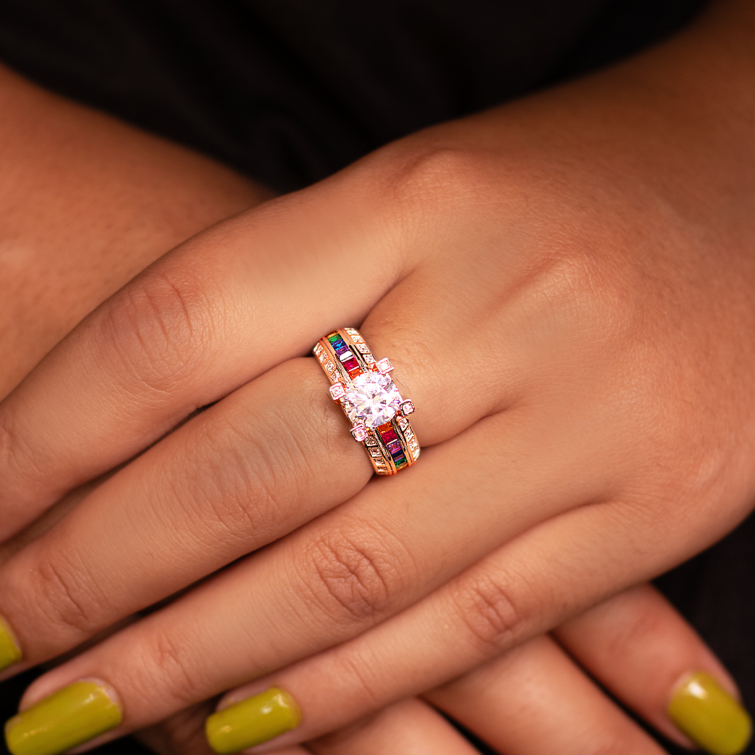 Celestial Rainbow Star Ring