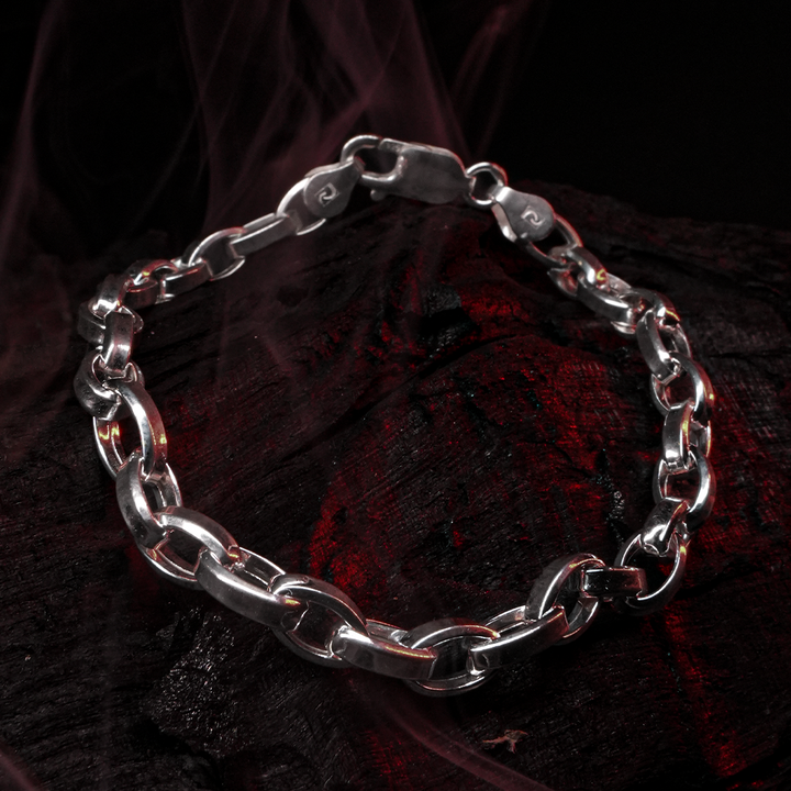 SILVER INTERLOCK BRACELET FOR HIM