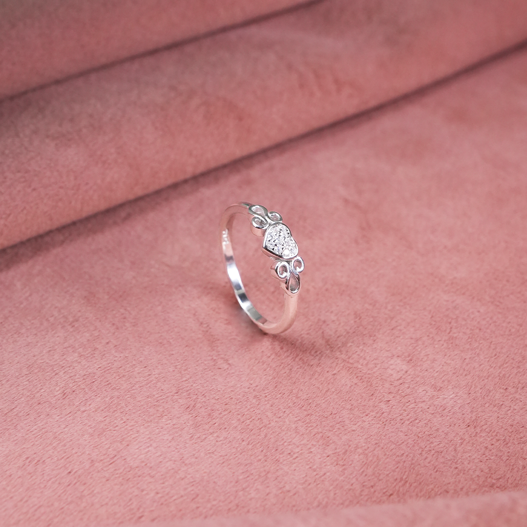 Silver Mini-Heart shape Ring