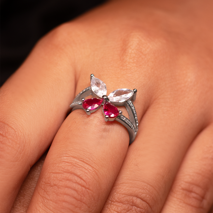 Fuchsia Flutter Ring