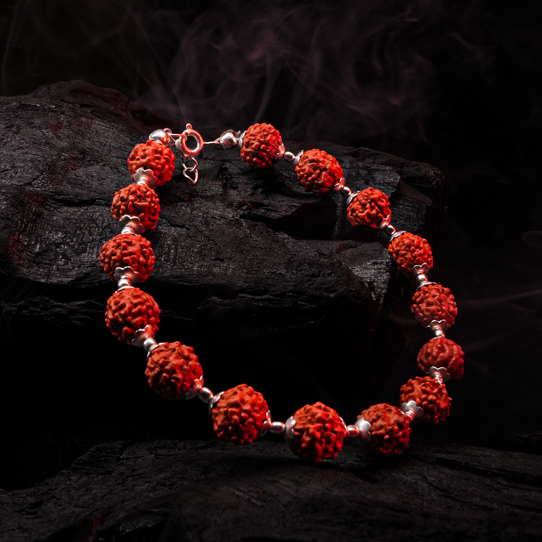 SILVER RUDRAKSHA BRACELET FOR HIM