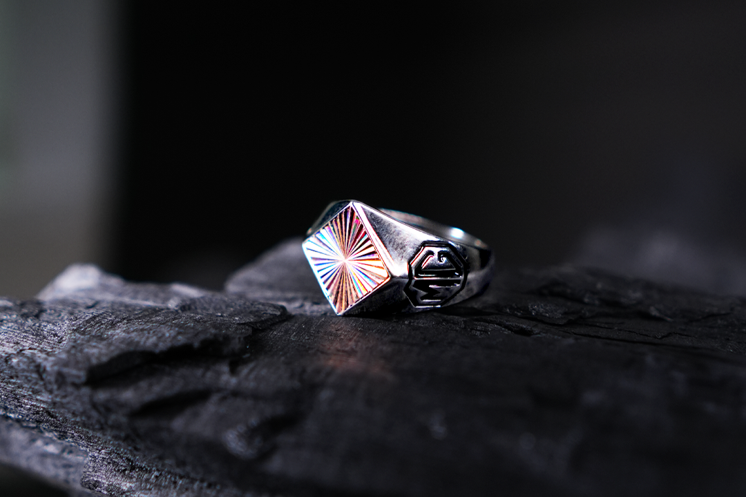 Radiant Crest Signet Ring For Him