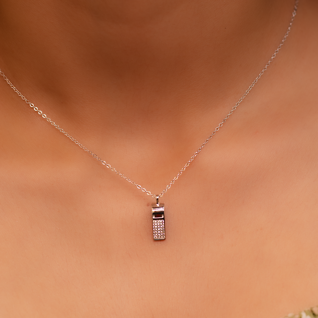 Spark Whisper Pendant with Link Chain