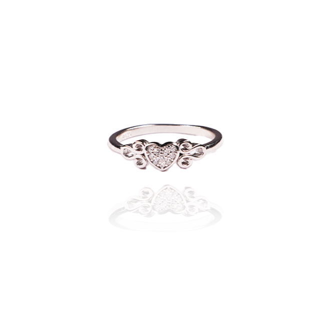 Silver Mini-Heart shape Ring