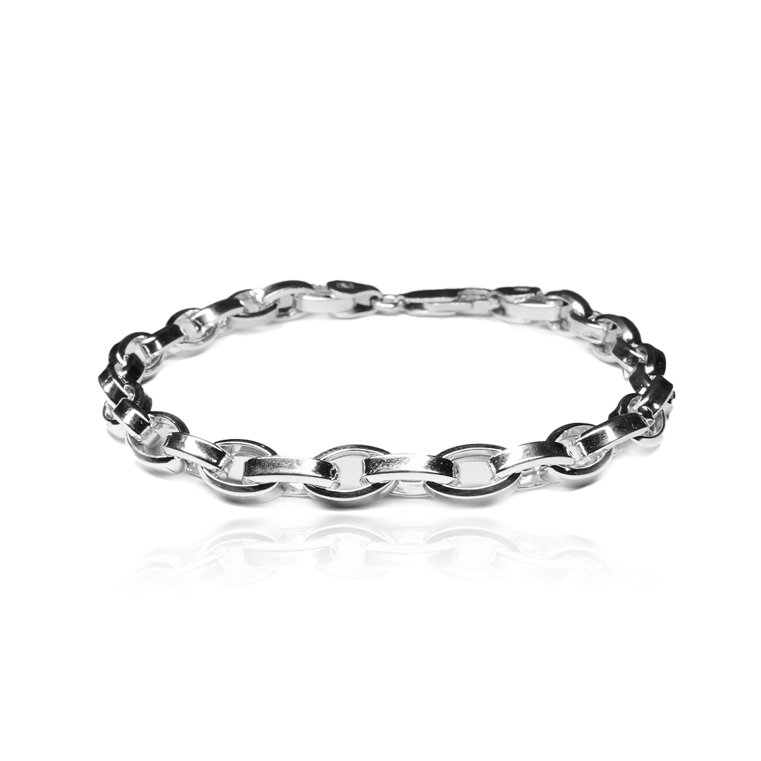 SILVER INTERLOCK BRACELET FOR HIM