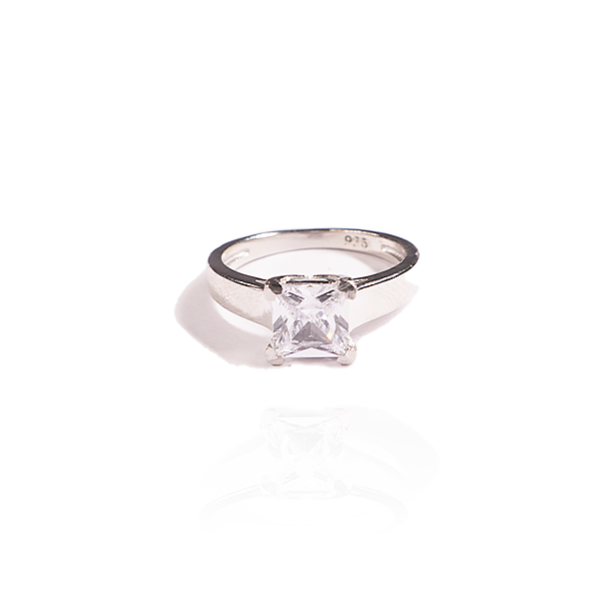 Silver Cubic Zircon Ring