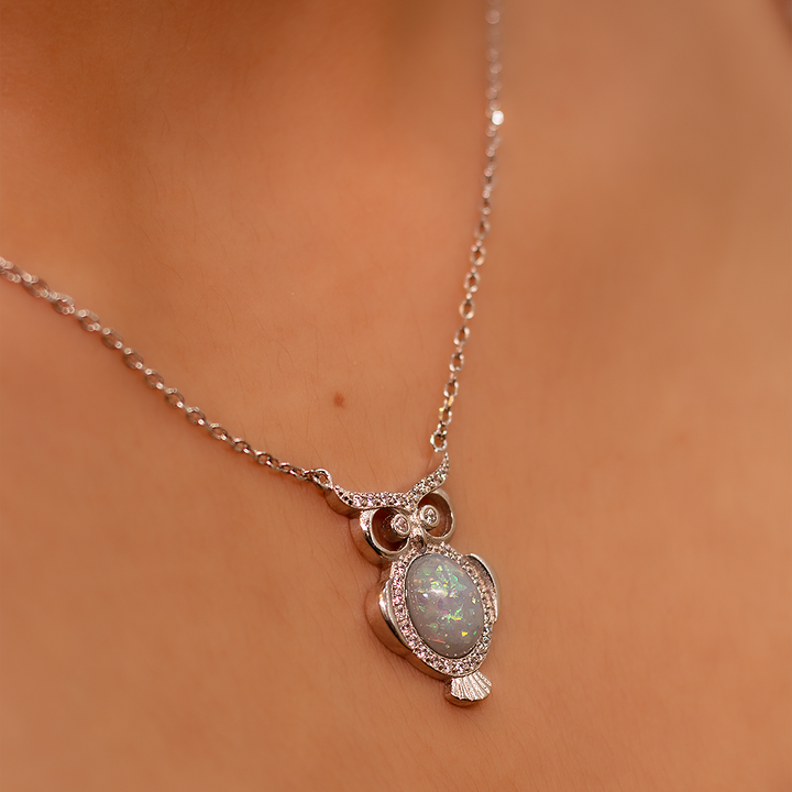 Sterling Owl Necklace