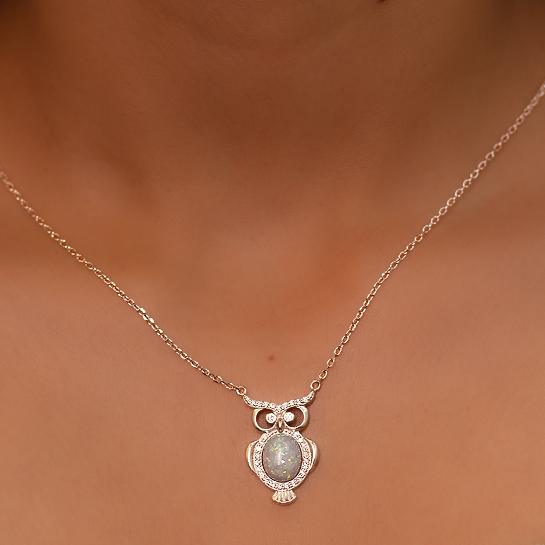 Sterling Owl Necklace