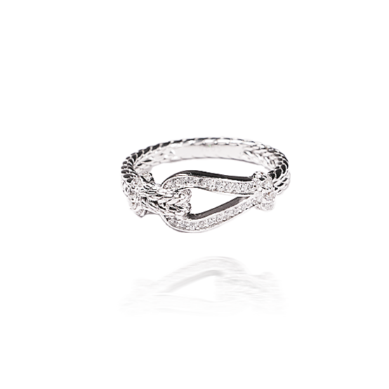 Silver Cable Loop Ring