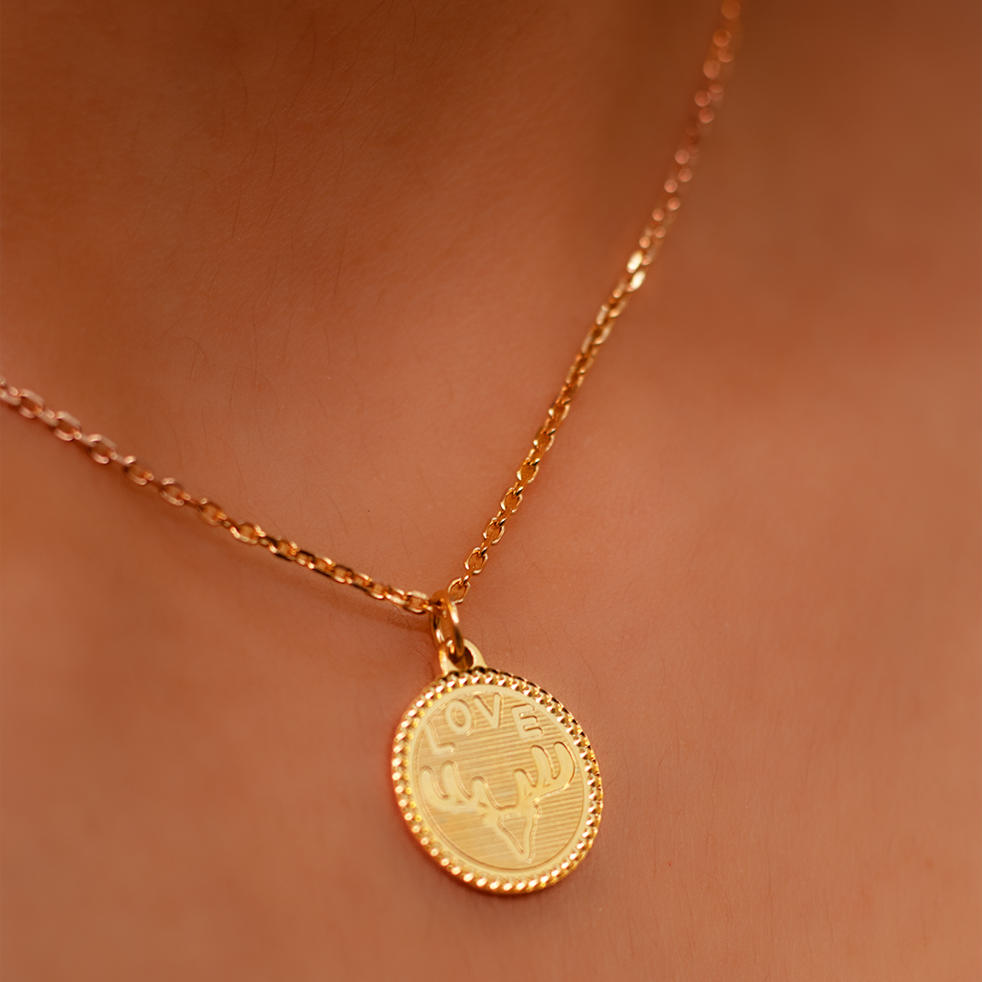 Wild Love Medallion With Link Chain
