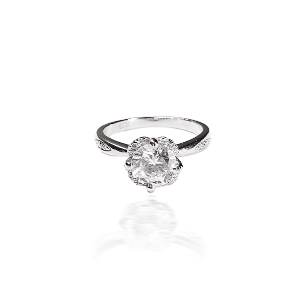 Silver Premier Solitaire Ring