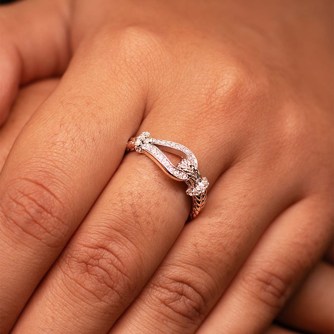 Silver Cable Loop Ring