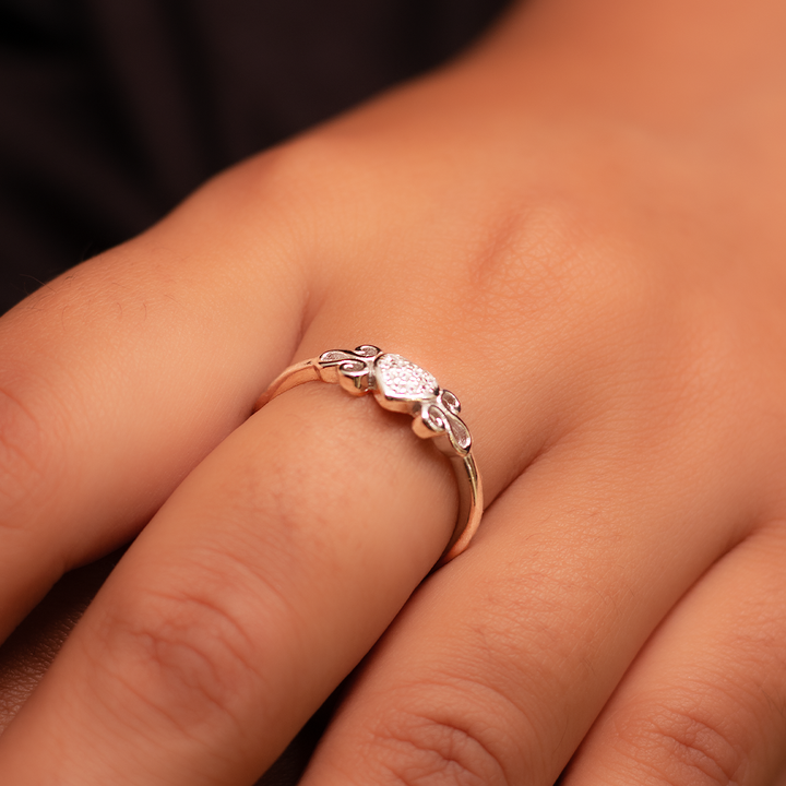 Silver Mini-Heart shape Ring