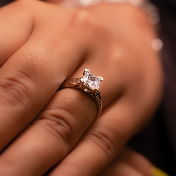 Silver Cubic Zircon Ring