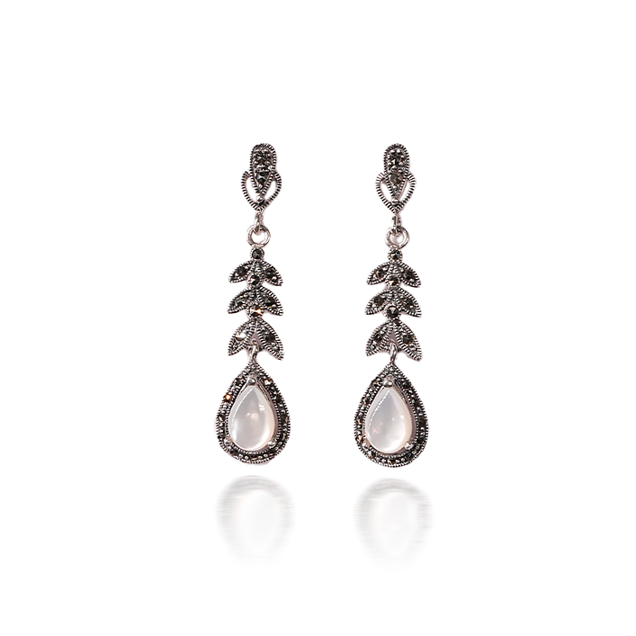 Oxidised Silver Moonlit Grace Earrings