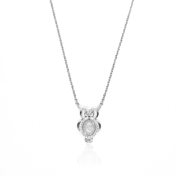 Sterling Owl Necklace