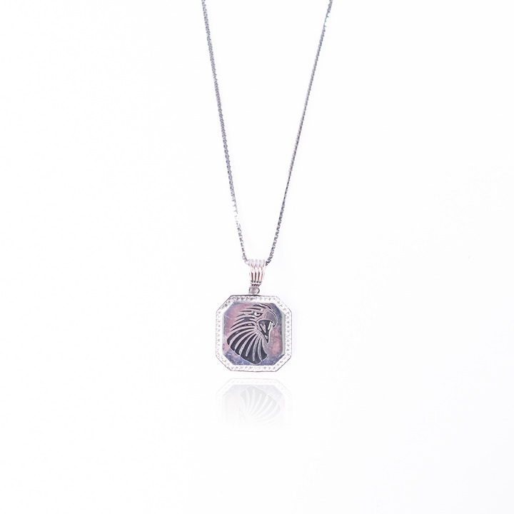 Silver Eagle Pendant With Link Chain
