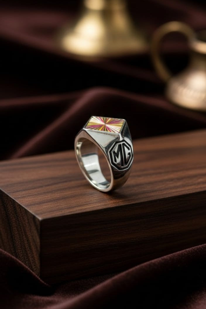 Radiant Crest Signet Ring For Him