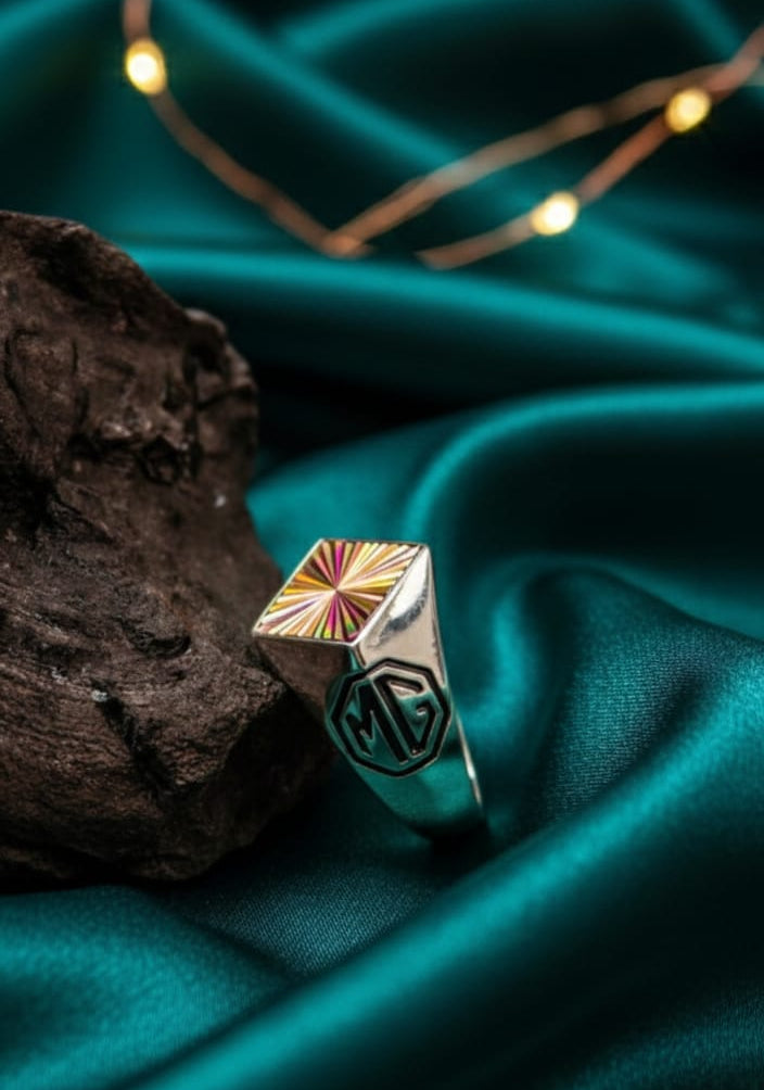 Radiant Crest Signet Ring For Him