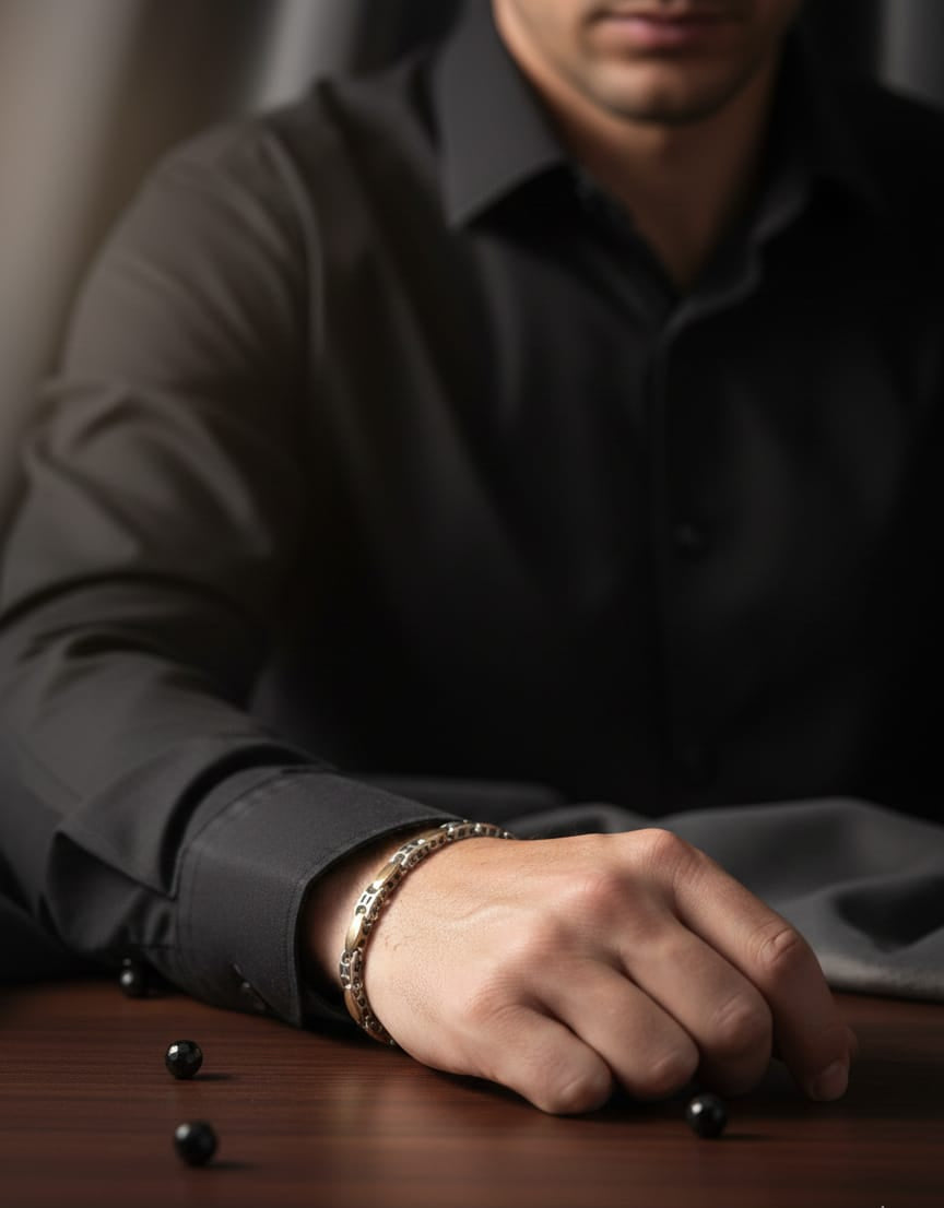 Silver Regal Dual-Tone Chain Bracelet