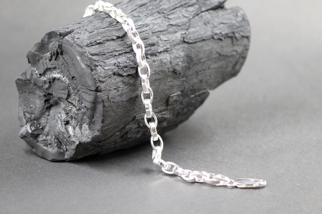 SILVER INTERLOCK BRACELET FOR HIM