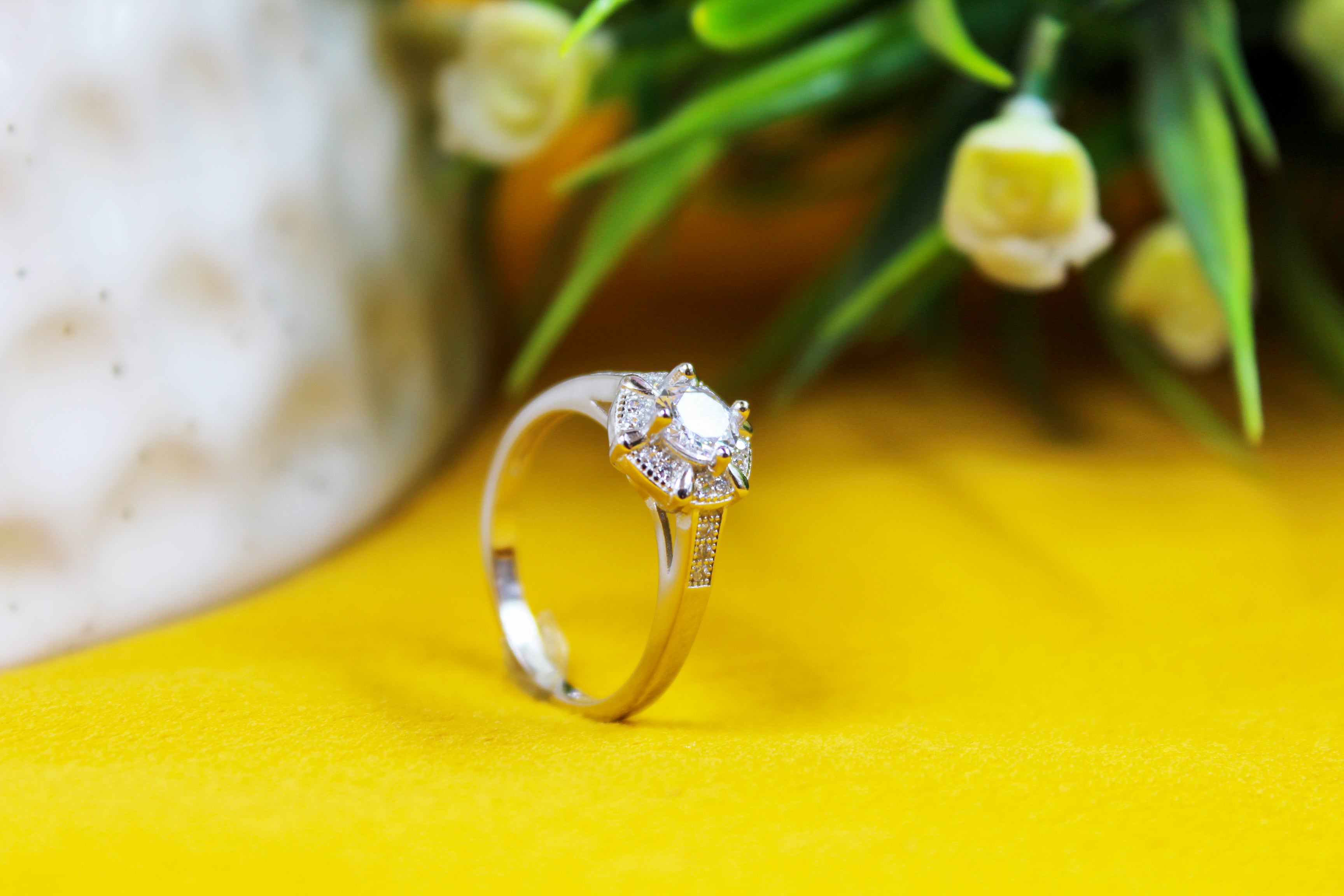 Silver Radiance Solitaire Ring