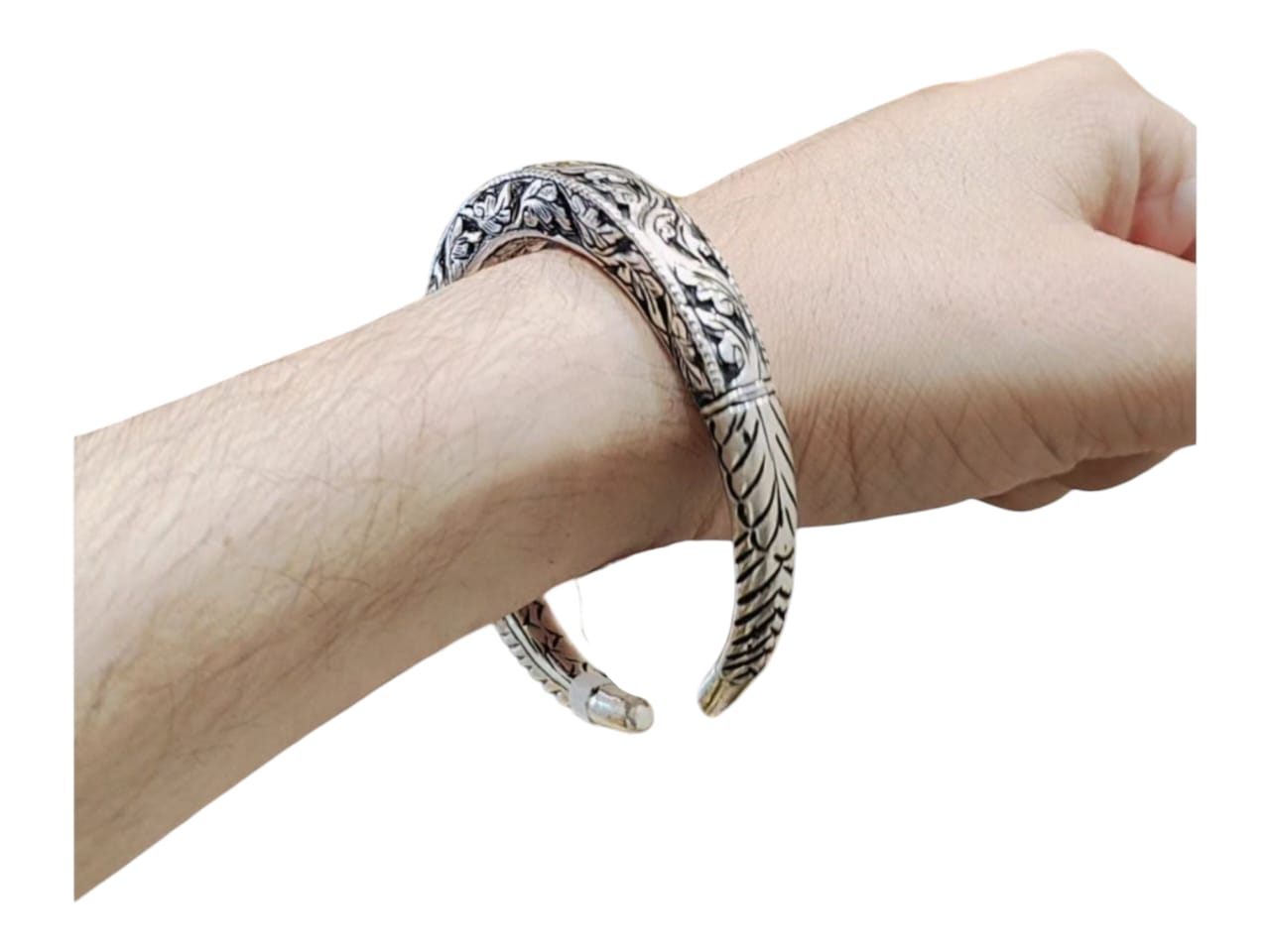 Eternal Vines Silver Oxidised Bangle