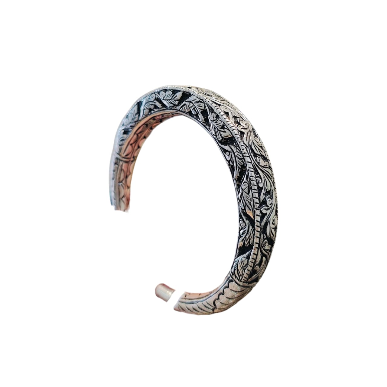 Eternal Vines Silver Oxidised Bangle