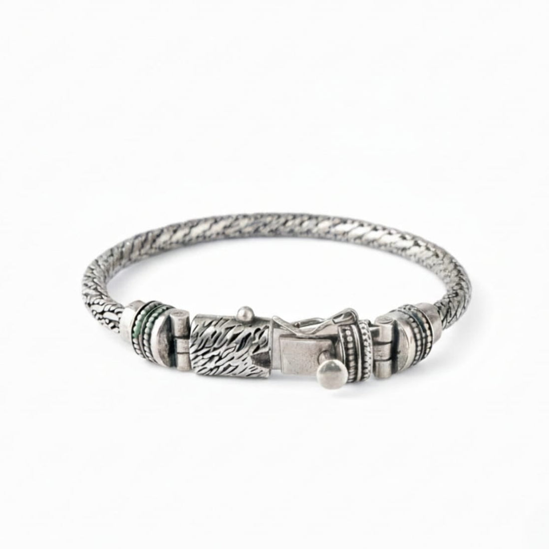 DIGNIFIED SILVER OXIDISED BRACELET FOR HIM