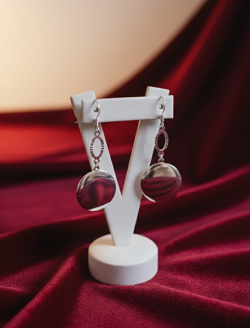 Moonlit Drift Silver Drop Earrings