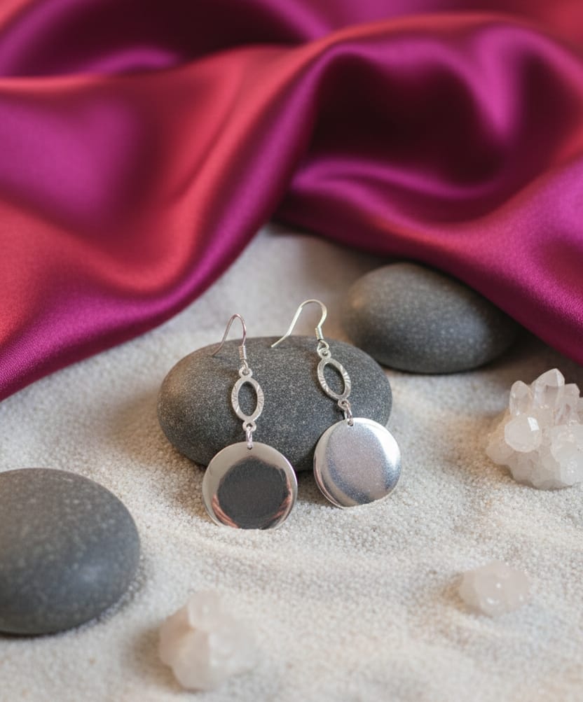 Moonlit Drift Silver Drop Earrings