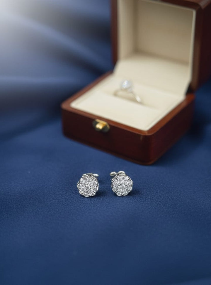 Starlace Silver Stud Earrings