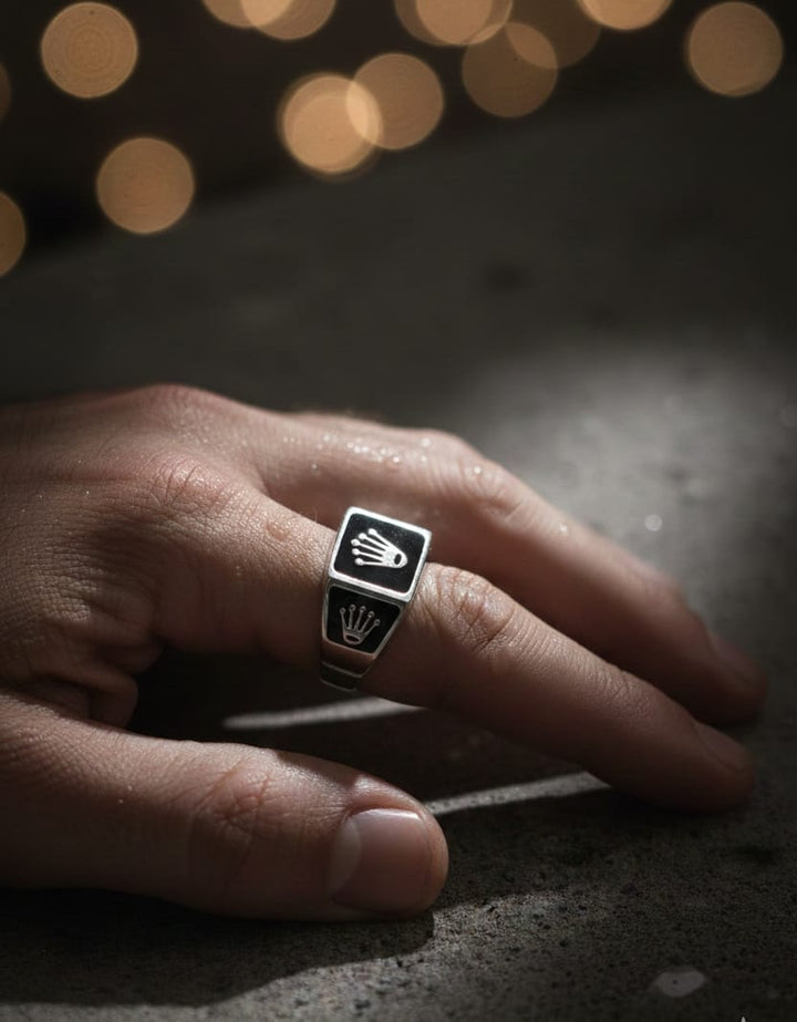 Crownmark Silver Signet Ring