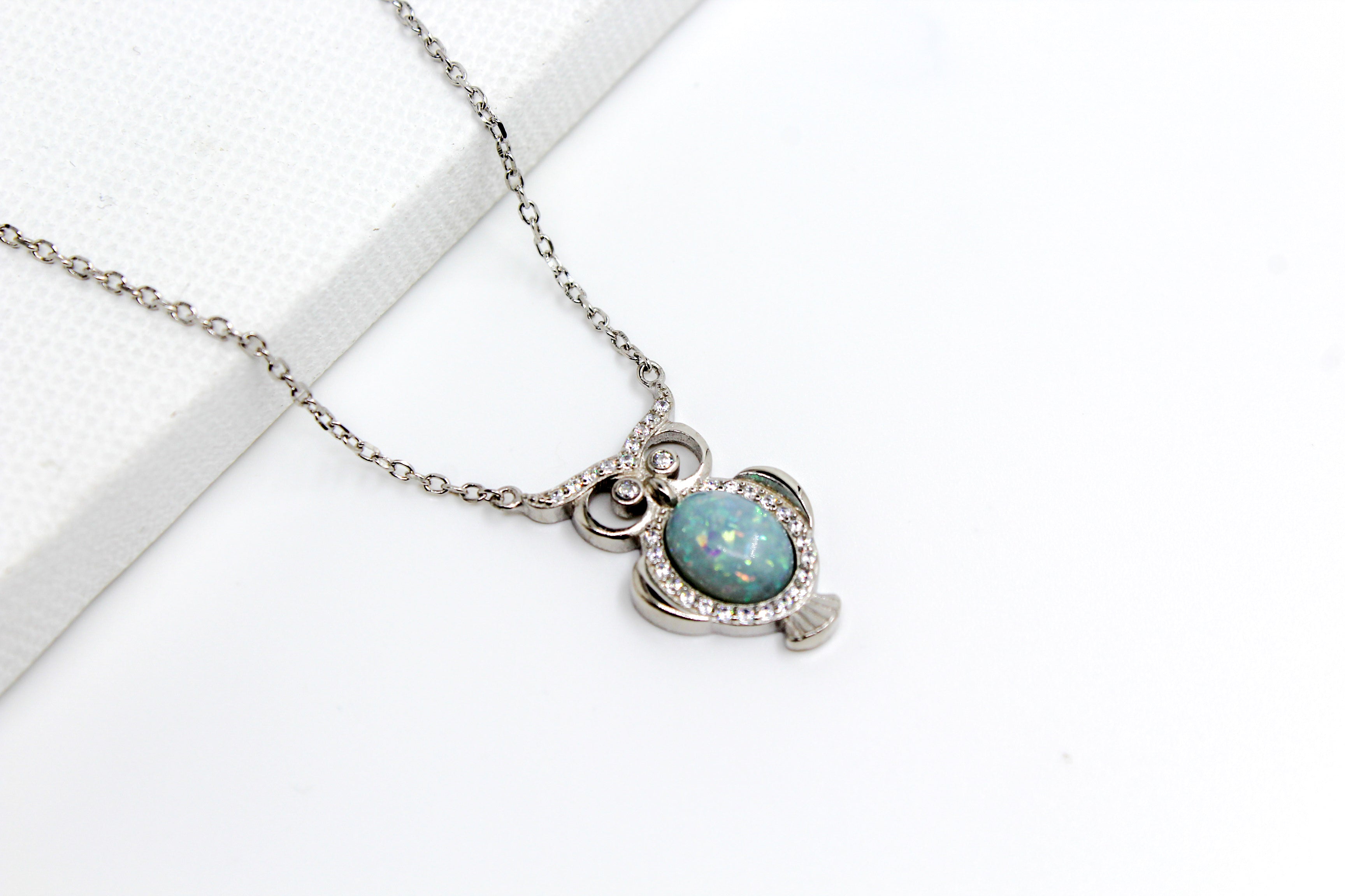 Sterling Owl Necklace