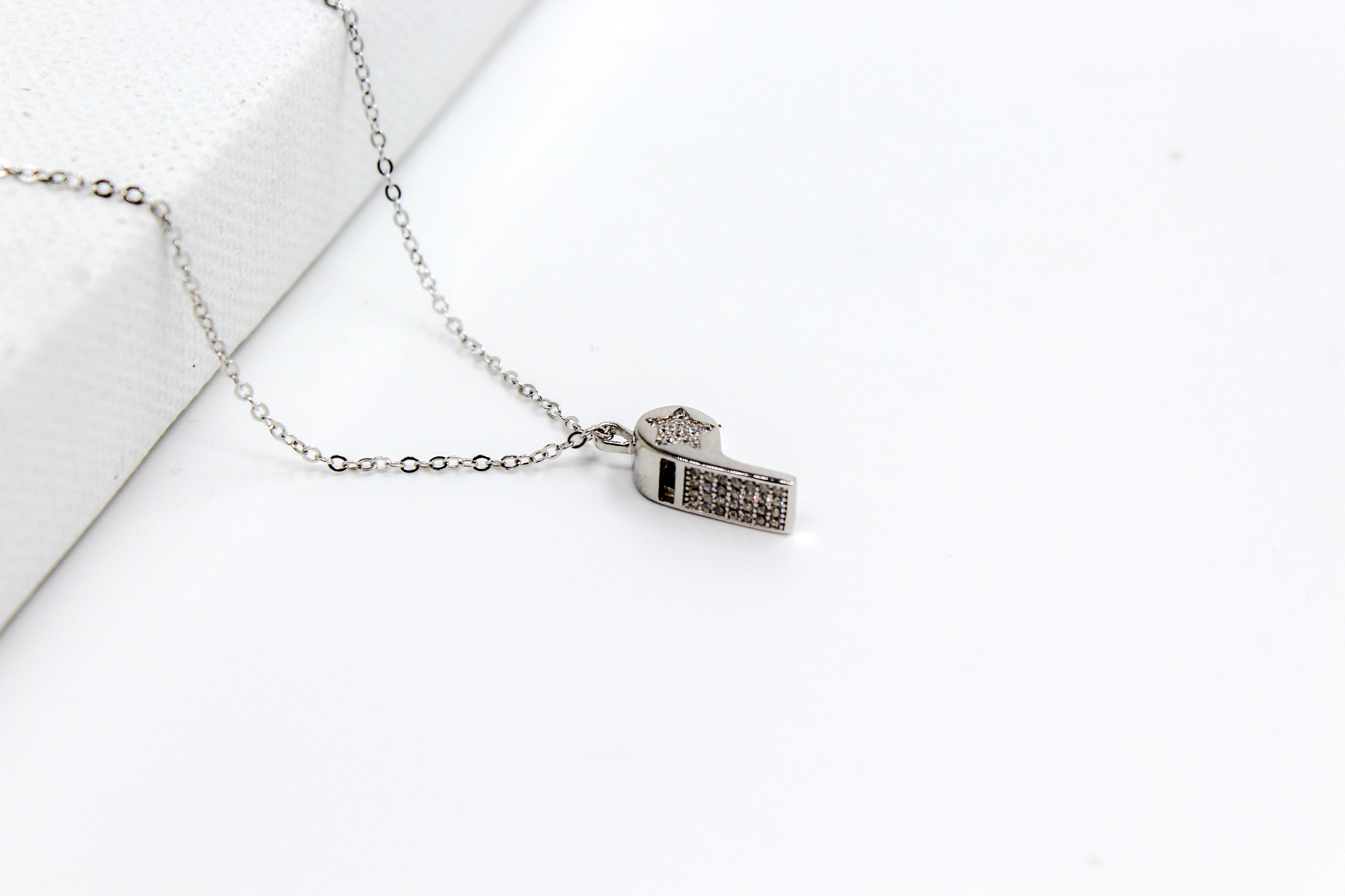Spark Whisper Pendant with Link Chain