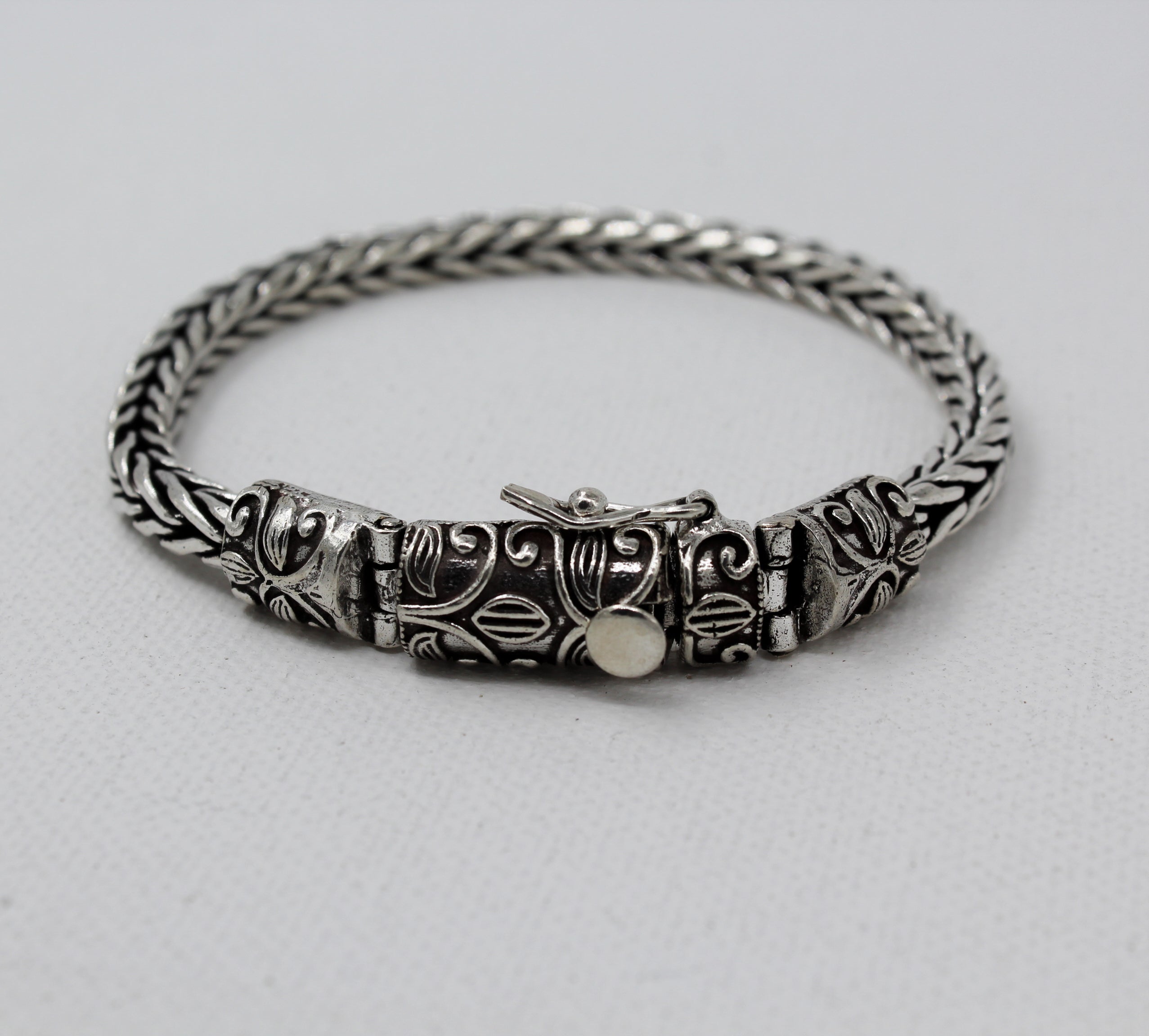 Oxidised Runic Edge Bracelet For Him