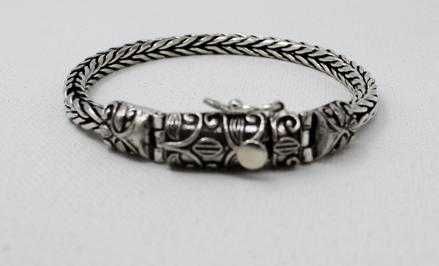 Oxidised Runic Edge Bracelet For Him