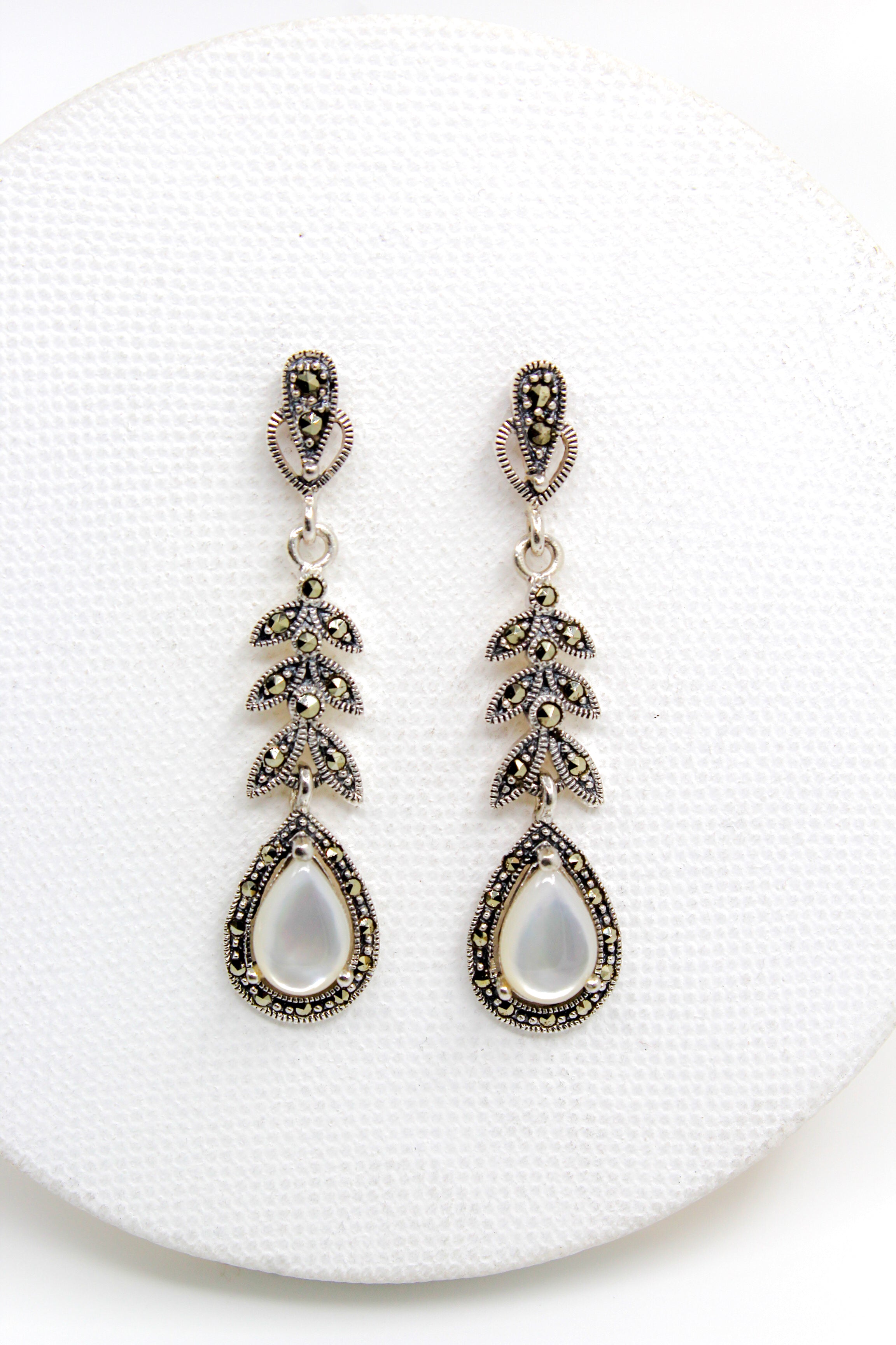 Oxidised Silver Moonlit Grace Earrings