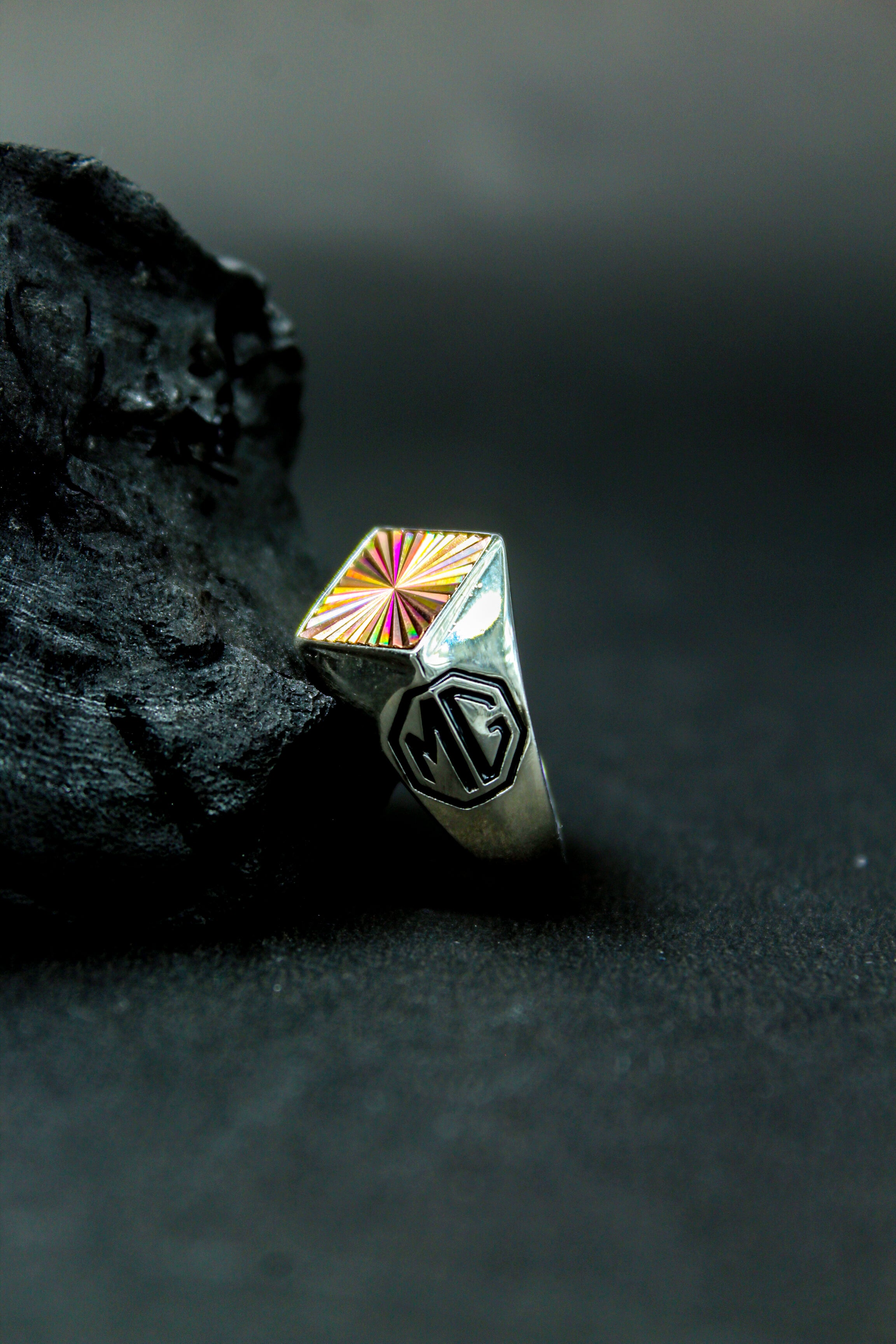 Radiant Crest Signet Ring For Him